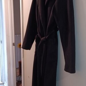 Shein Black Long Belted Trench Coat